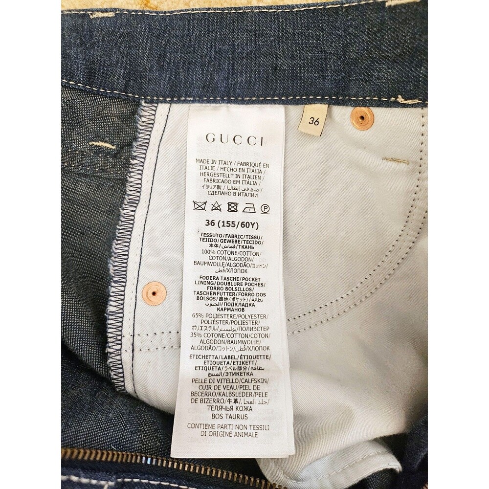 GUCCI Denim Midi Skirt, IT 36 (fits XXS to S), NWT - Picture 15 of 16